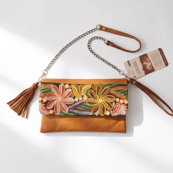 Embroidered Leather Convertible Clutch – Case of One – image 4