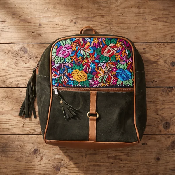 Leather + Suede Slim Backpack – Case of One – image 5