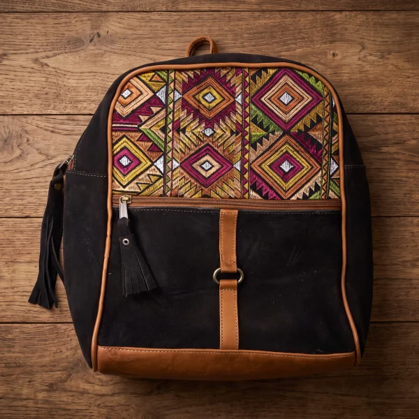 Leather + Suede Slim Backpack – Case of One – image 3
