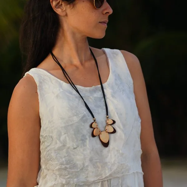 Tagua & Seed Leather Cord Necklaces – Case of Four – view 4