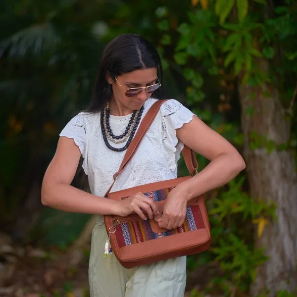 Wool Leather Saddle Crossbody – Case of One – image 4