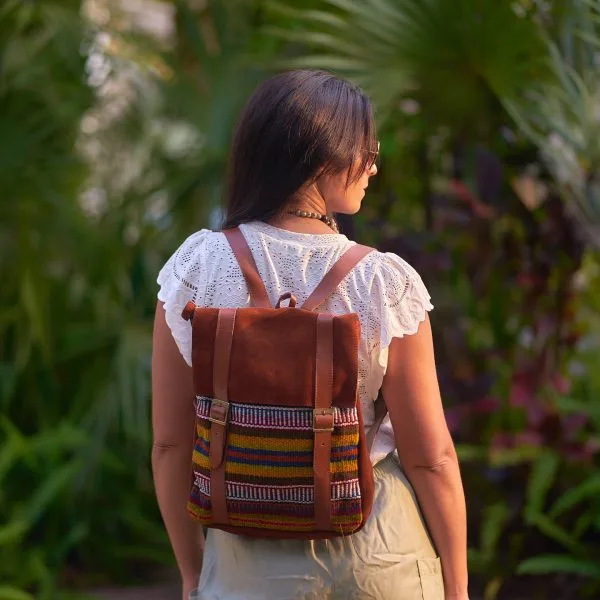 Leather + Suede Slim Backpack – Case of One – image 8