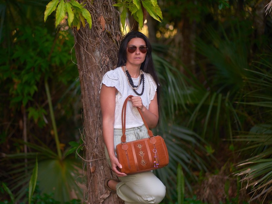 Suede Satchel, Horizontal Design - Case of One