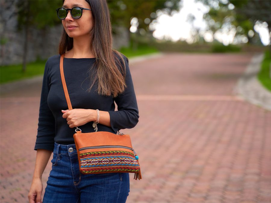 Embroidered Leather Convertible Clutch - Case of One