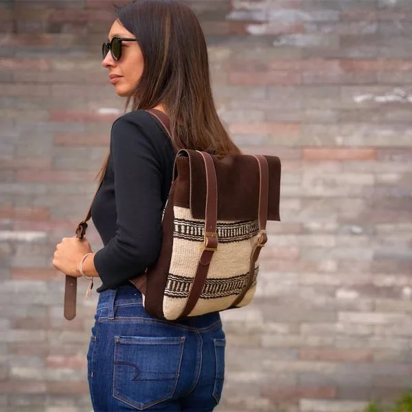 Leather + Suede Slim Backpack – Case of One – image 9