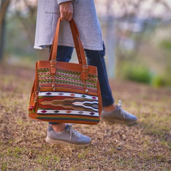 Suede + Leather Bucket Tote – Case of One – image 3