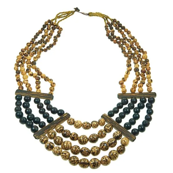 Bombona Seed & Chonta Wood Necklace – Case of One – view 5