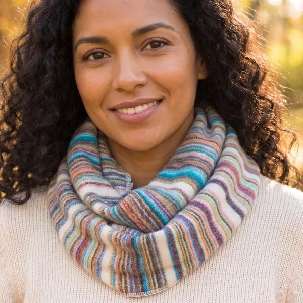 Striped Infinity Fall Scarf – Case of Four – image 5