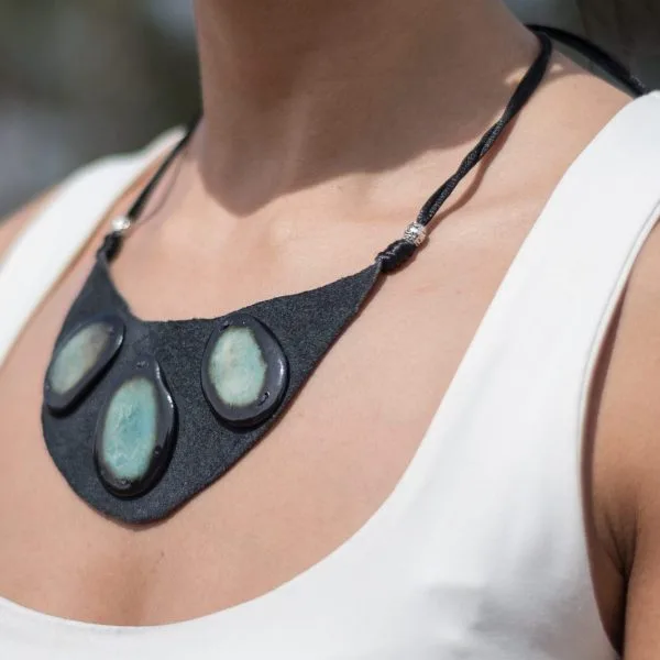 Tagua & Seed Leather Cord Necklaces – Case of Four – view 6