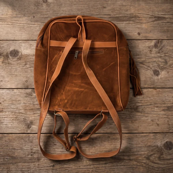 Leather + Suede Slim Backpack – Case of One – image 6