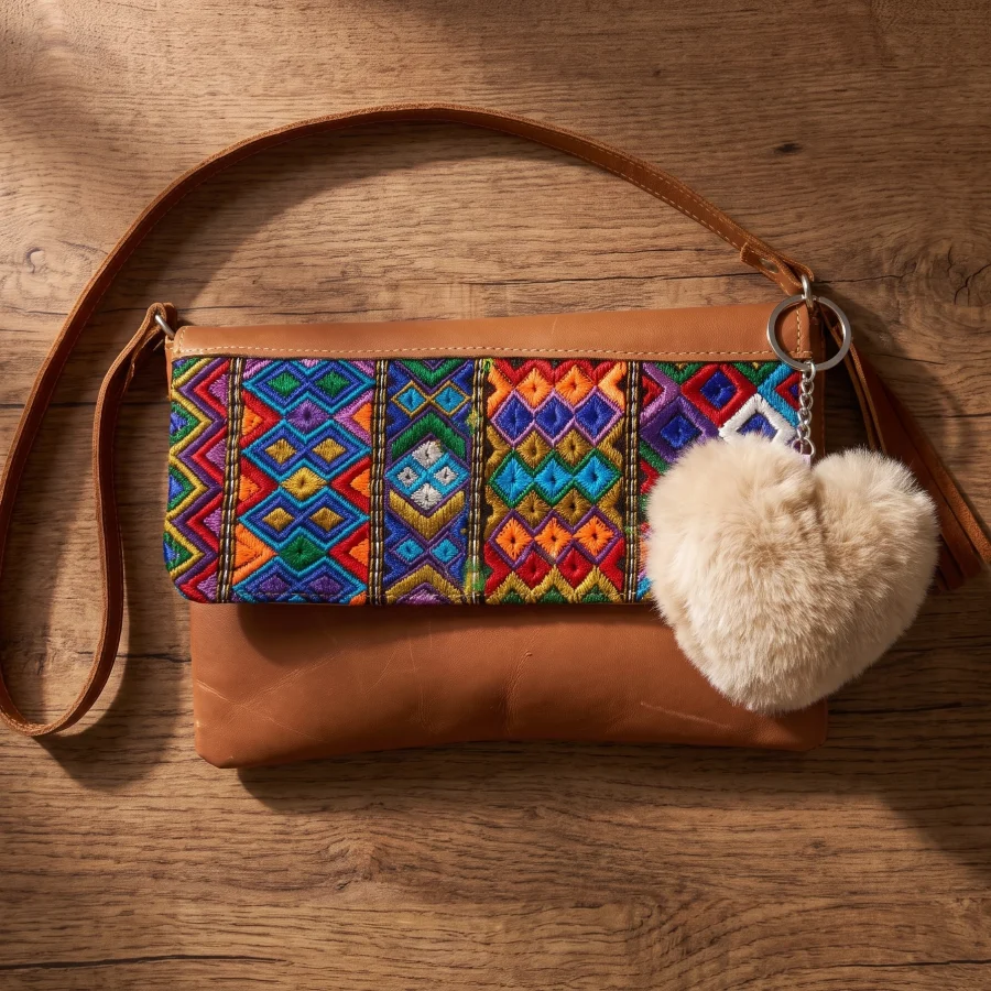Embroidered Leather Convertible Clutch - Case of One