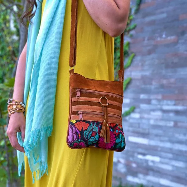 Suede Embroidered Crossbody – Case of One – image 3