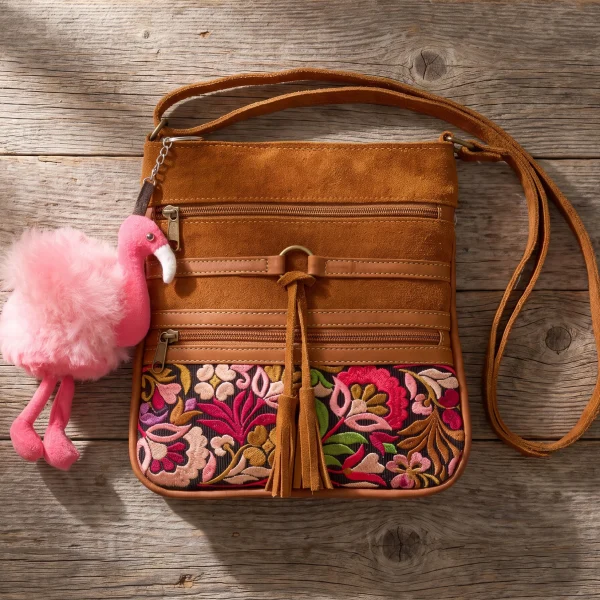 Suede Embroidered Crossbody – Case of One – image 5