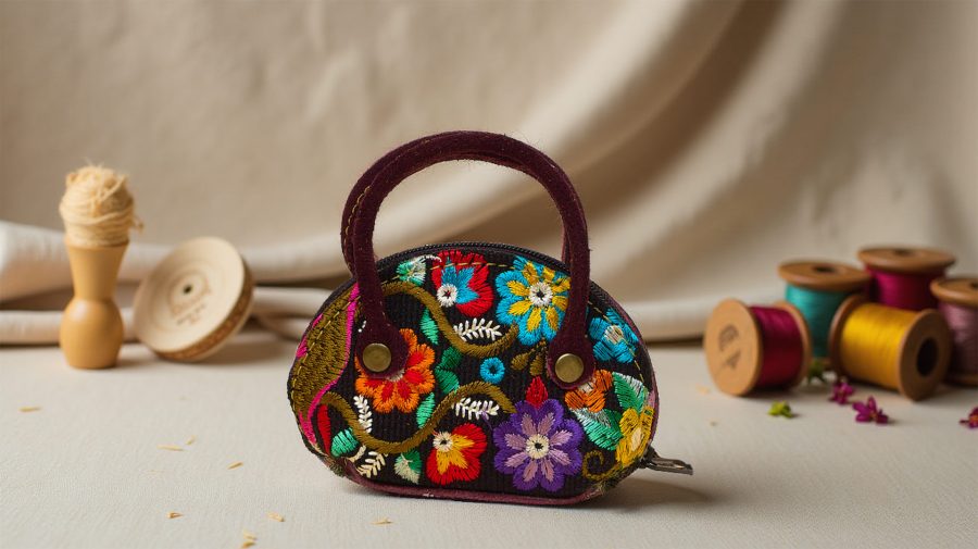 Leather/ Suede Coin Purse - Case of Four