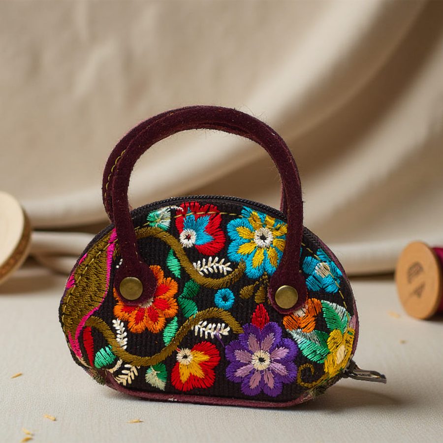 Leather/ Suede Coin Purse - Case of Four