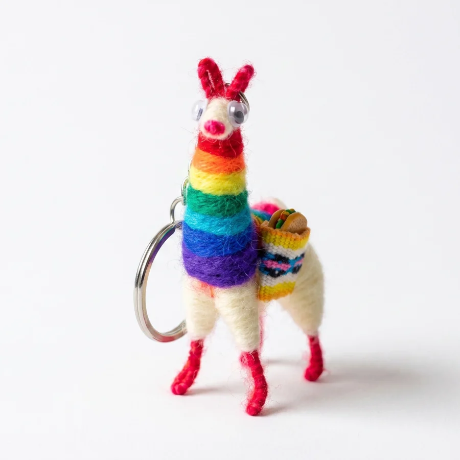 Alternative view of Llama Keychain - Case of Four