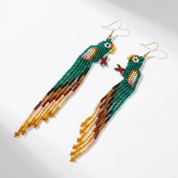 Large Beaded Earrings – Case of Four – image 4