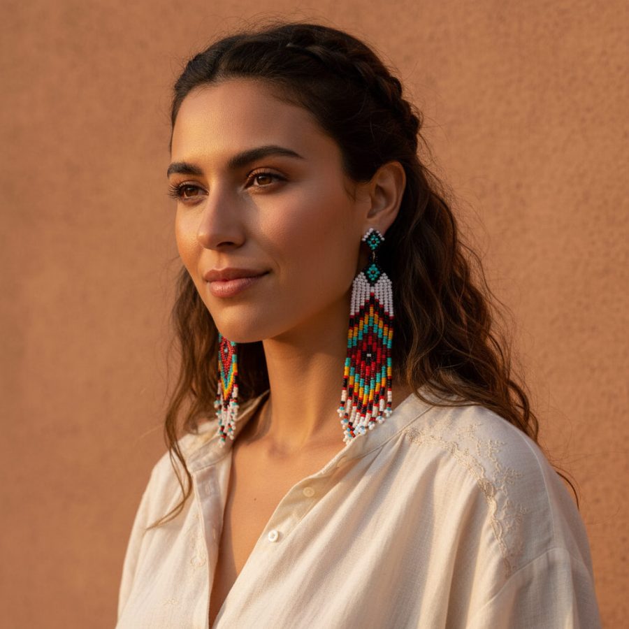 Alternative view of Medium Beaded Earrings $19.95 - $10.95 pair - Case of Four