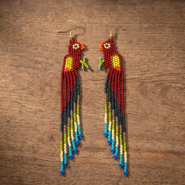 Large Beaded Earrings – Case of Four
