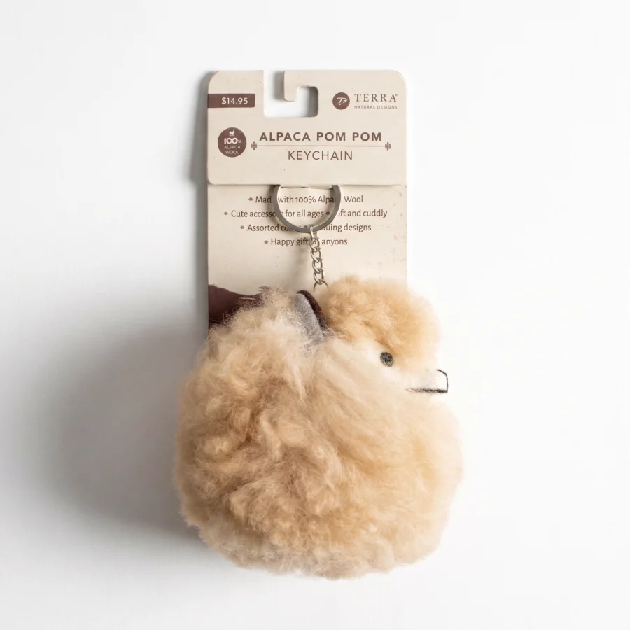 Alternative view of Alpaca Pom Pom Keychain - Case of Four