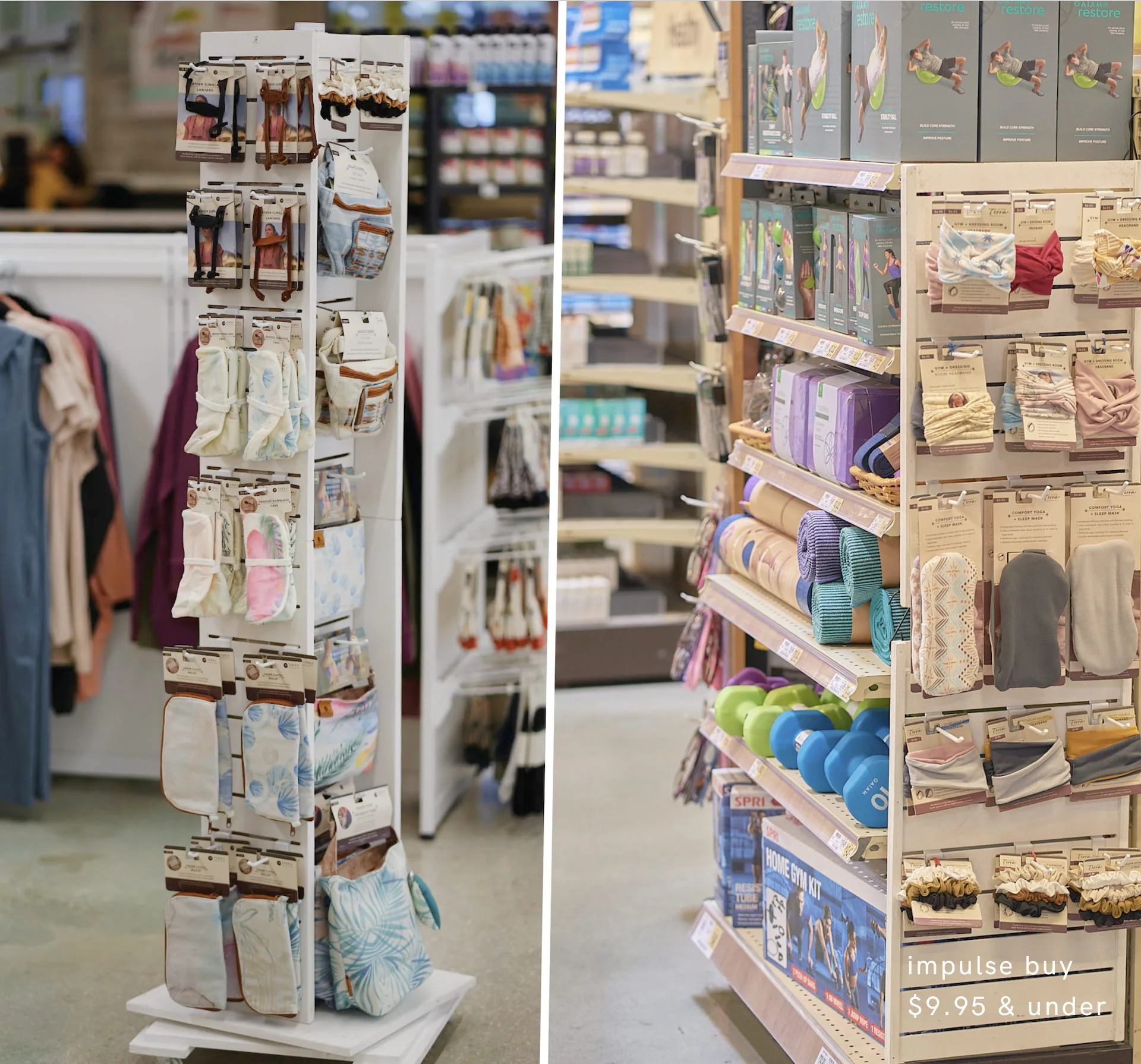 Terra products displayed in a store
