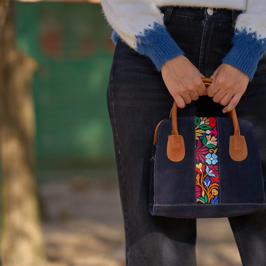 Alternative view of Embroidered Square Leather Purse - Case of One