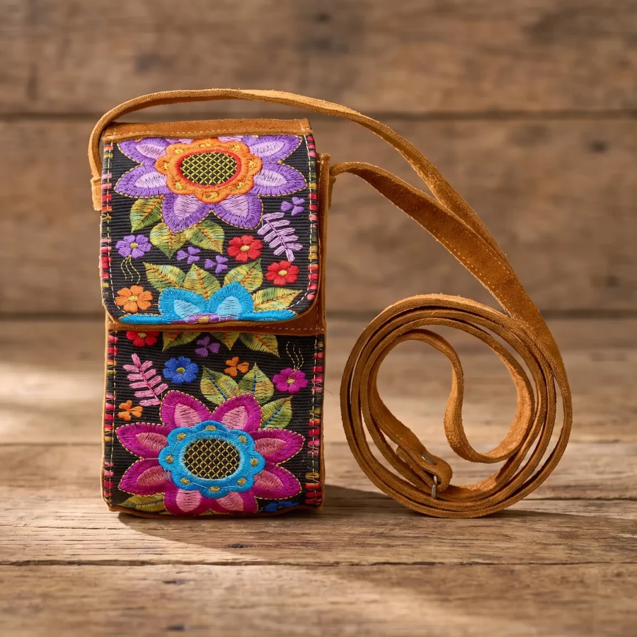 Elegant Suede Phone Holder - Case of Two