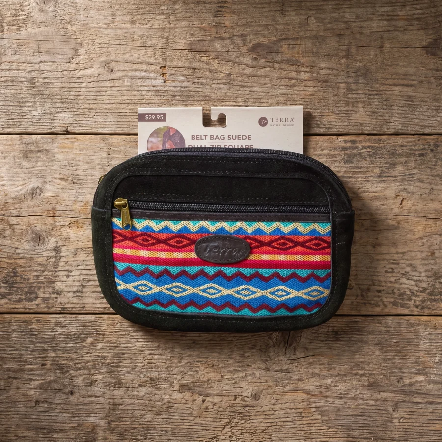 Alternative view of Belt Bag Suede Dual Zip Square - Case of Four