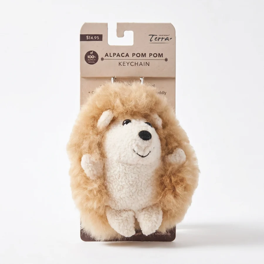 Alternative view of Alpaca Porcupine Keychain - Case of Four
