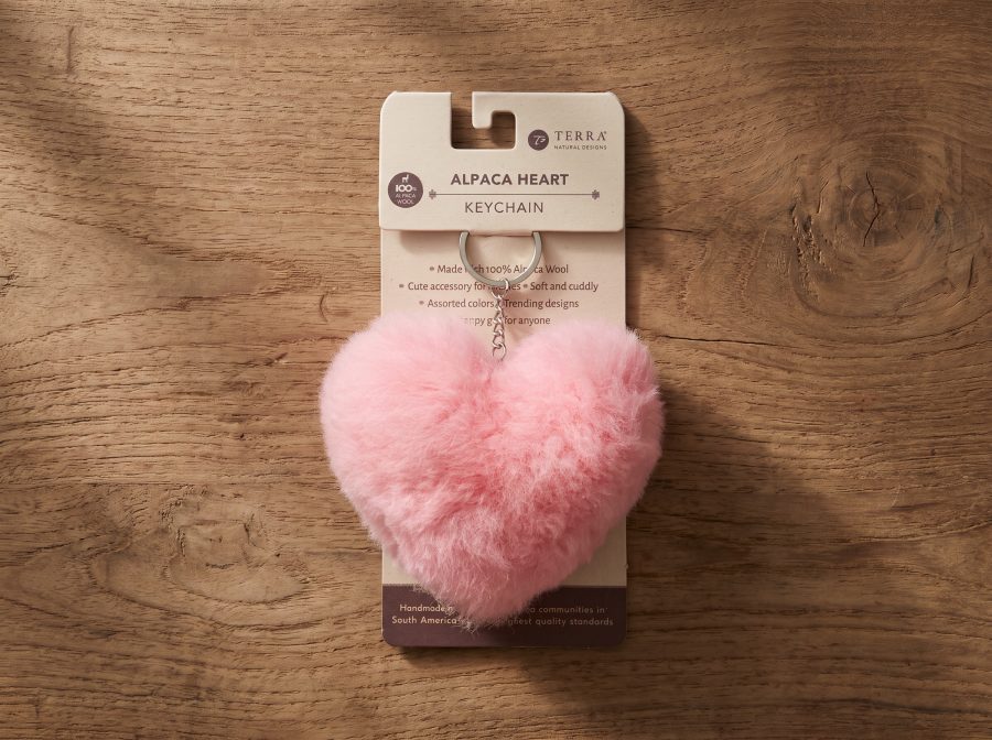 Alpaca Heart Keychain - Case of Four
