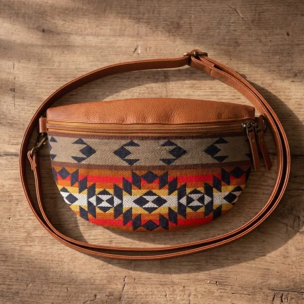 Belt Bag Leather & Artisan Textile – Case of One