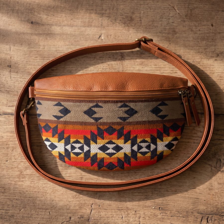 Belt Bag Leather & Artisan Textile - Case of One