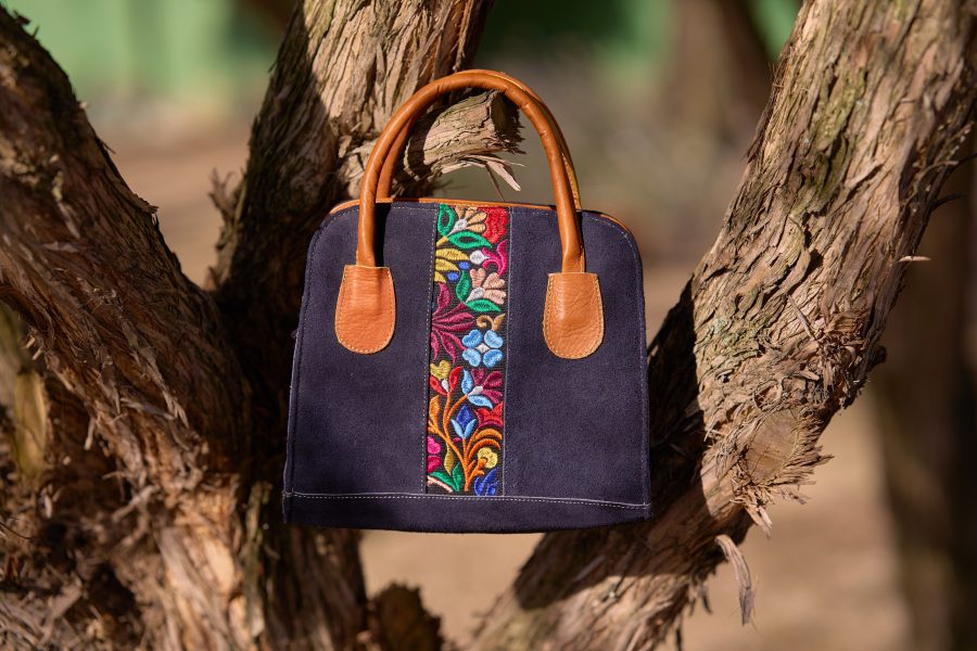 Embroidered Square Leather Purse - Case of One