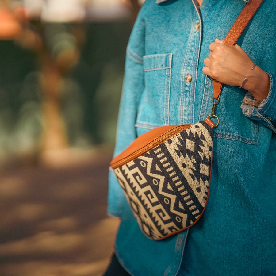 Alternative view of Belt Bag Xl Leather & Artisan Textile - Case of One