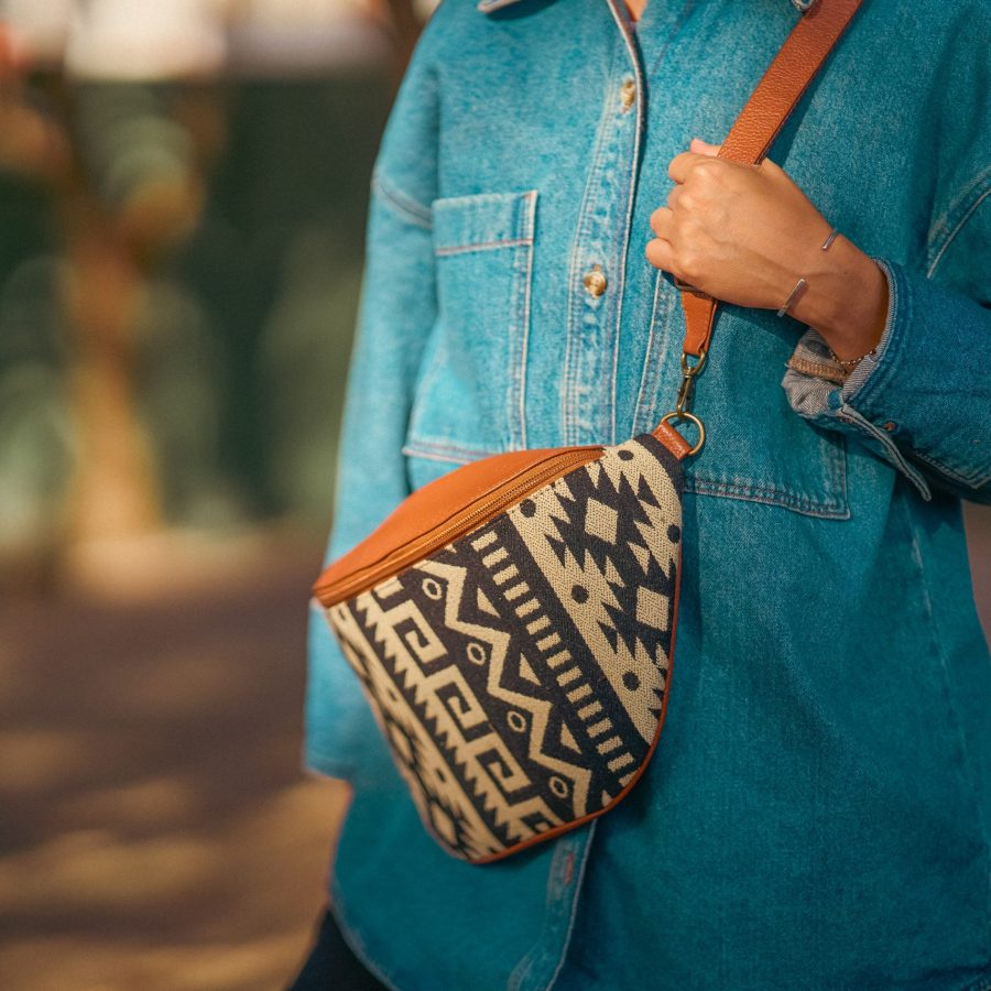 Alternative view of Belt Bag Xl Leather & Artisan Textile - Case of One