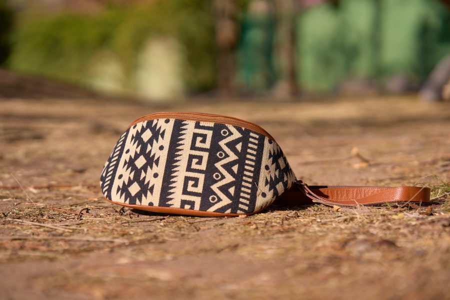 Belt Bag Xl Leather & Artisan Textile - Case of One