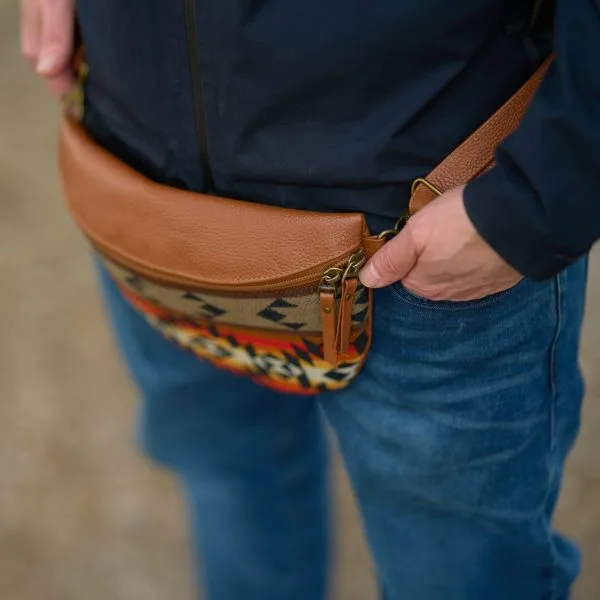 Belt Bag Leather & Artisan Textile – Case of One – image 3