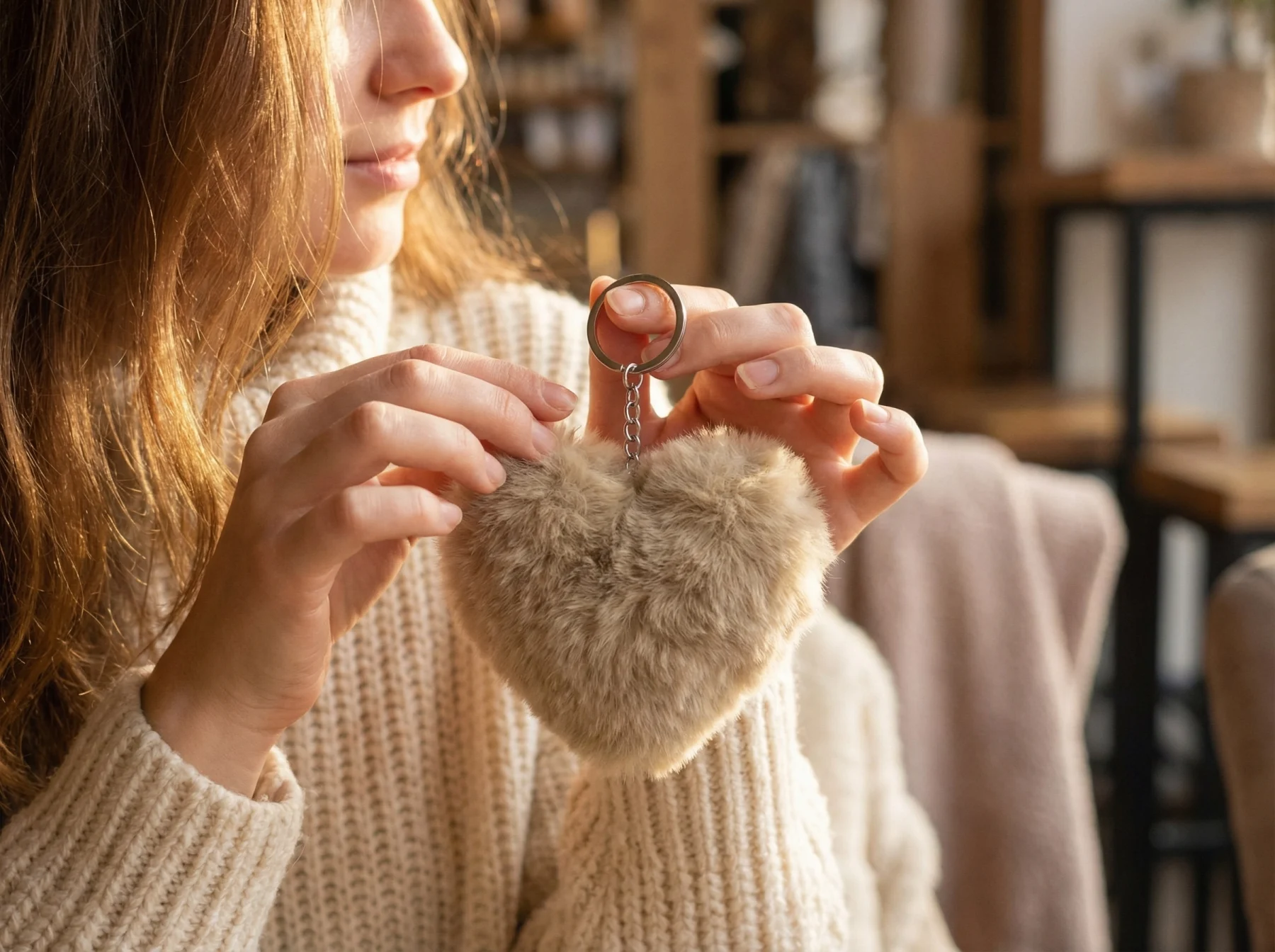Alpaca Heart Keychain – Case of Four – Terra Natural Designs