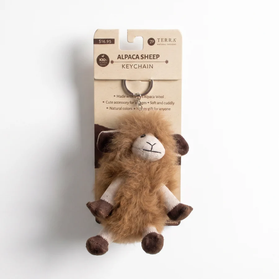 Alternative view of Alpaca Sheep Keychain - Case of Four