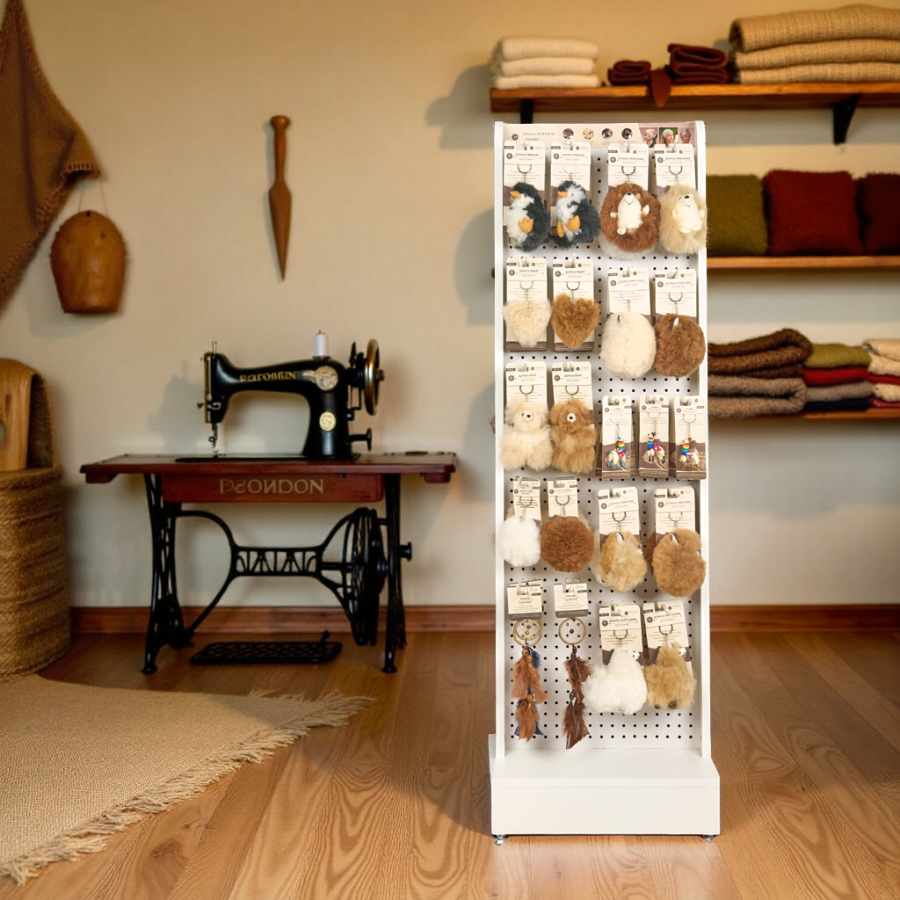 Alpaca Keychains + Small Leather  - WITH DISPLAY