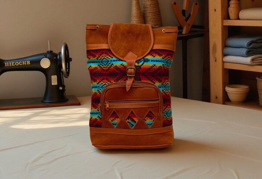 Suede Accent Saddle Backpack - Case of One
