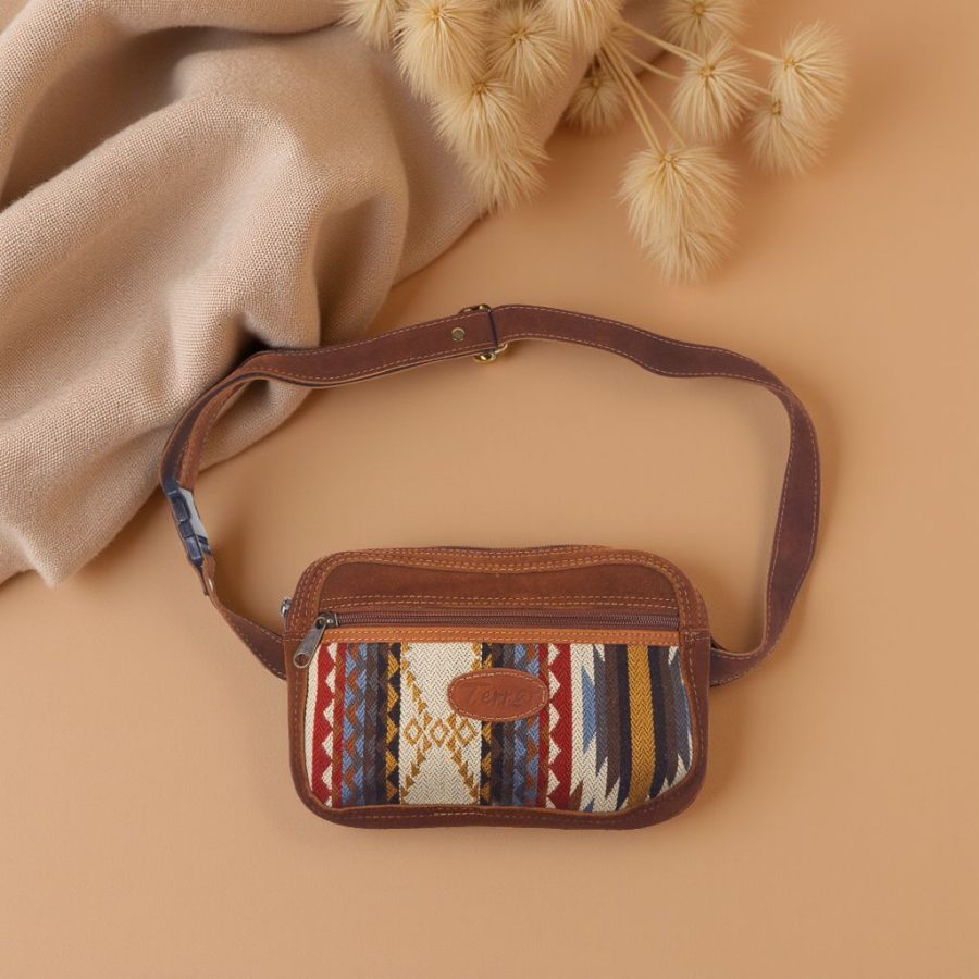 Belt Bag Suede Dual Zip Square - Case of Four