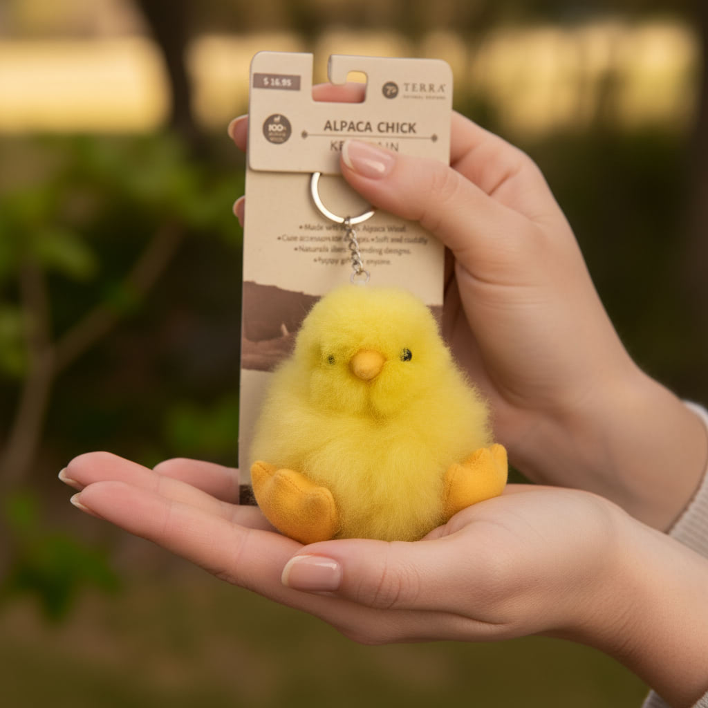 Alpaca Chick Keychain – Available for Mother's Day – Terra Natural