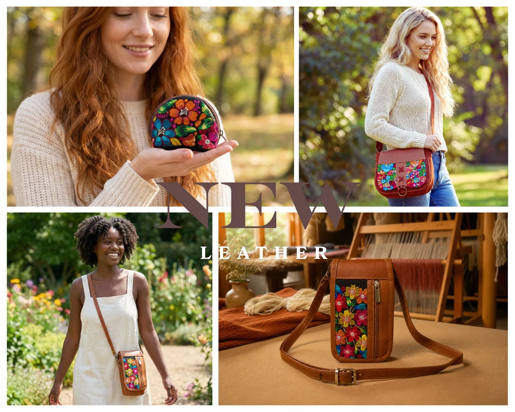 New leather: handcrafted leather purses and bags. Shop leather