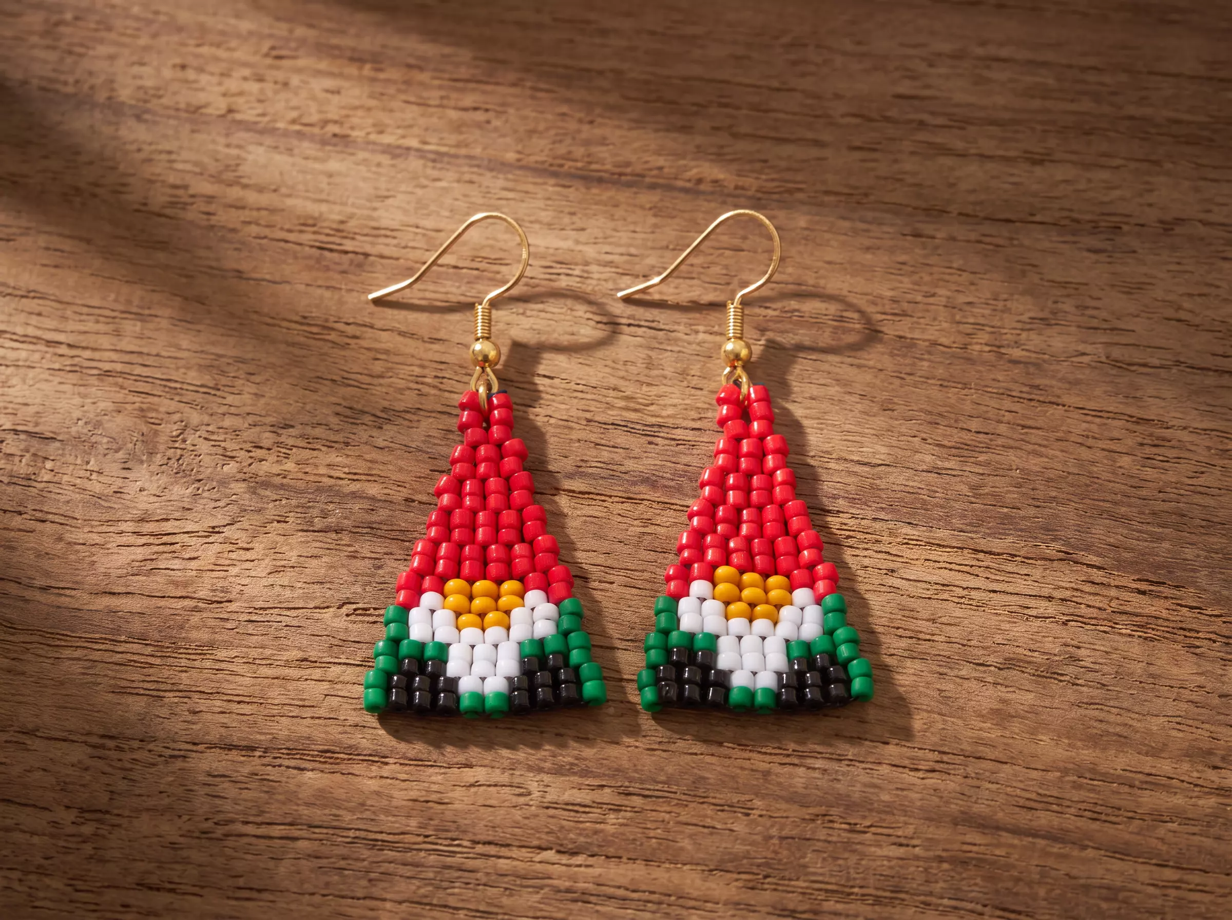 Beaded gnome earrings