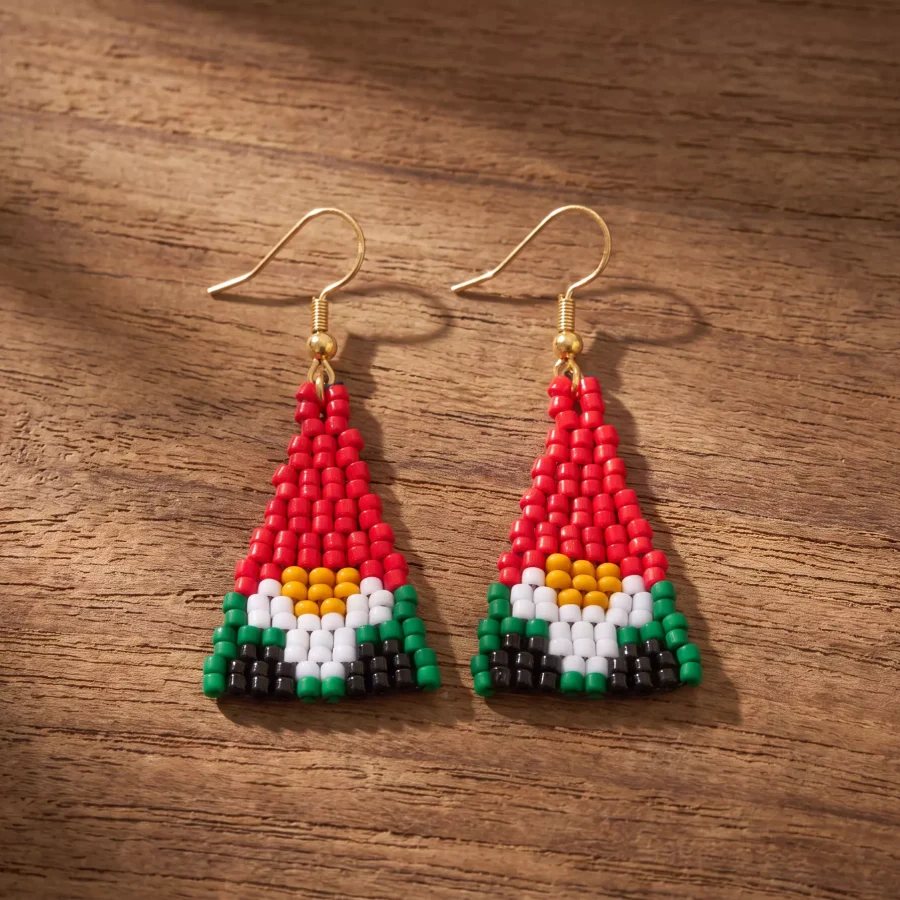 Medium Glass Beaded Earrings – Ombre Designs, Case of Four – view 15